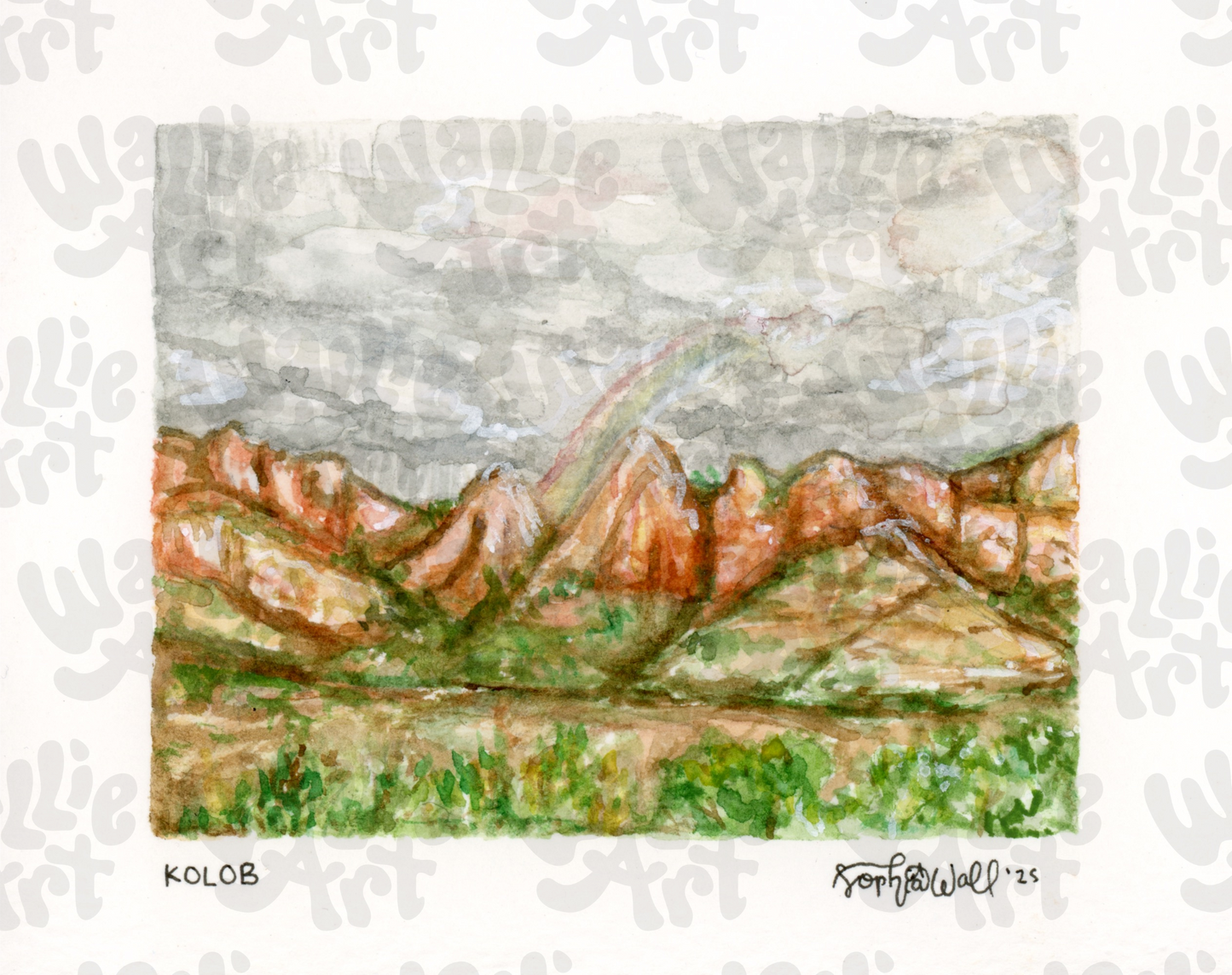 Kolob's Rainbow | Watercolor | Digital Download | Mini painting